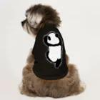 Co . Pandaのよじ登るパンダ+寝そべるパンダ(ブラック用) ドッグTシャツ