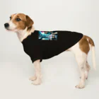 Harukiworksのネオンガール Dog T-shirt