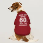 キッズモード某のROUND60 / 還暦＆アラ還を軽やかにすごすロゴ(濃色用) Dog T-shirt
