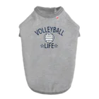 sports_tower スポーツタワーのバレーボール(volleyball)アイテム・デザイン・チームTシャツ・クラブTシャツ・排球・はいきゅう・得点・ボール・選手・ポジション・部活・スポーツ・シンプル・かっこいい・かわいい・チームワーク Dog T-shirt