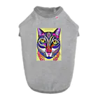 miamissioneのカラフルでエスニックテイストでポップな猫－Colorful, ethnic flavored, pop cat. Dog T-shirt