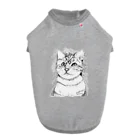 greetenのアート猫　モノクロ　 Dog T-shirt