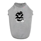 クロねこアワにゃん🐱のモノクロアワにゃん ドッグTシャツ