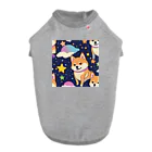 ゆんまるの夜空に柴犬 ドッグTシャツ