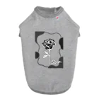 Pixel PeaceのBlack Rose Monotone Dog T-shirt