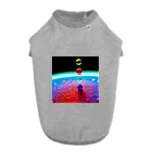 でおきしりぼ子の実験室のParticles‘ World(AI -Aided Design)-Square Pics ドッグTシャツ