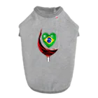 WINE 4 ALLの国旗とグラス：ブラジル（衣類） ドッグTシャツ