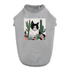 capcat1919のハチワレ白黒猫とサボテン Dog T-shirt