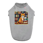 ドット絵ねこさんの読書猫さん Dog T-shirt