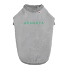 moiのGRANDPA(グリーン) ドッグTシャツ