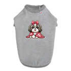 ワンコとにゃんちゃんズの毛布にくるまるシーズー Dog T-shirt