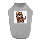 IloveCatのおしゃれな子猫がティラノサウルスのフードを被っている ドッグTシャツ