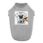 鼻ぺちゃ犬と和猫のデッサンパグ T Dog T-shirt