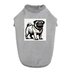 鼻ぺちゃ犬と和猫のパグの表情 Dog T-shirt