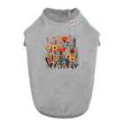 Grazing Wombatのヴィンテージなボヘミアンスタイルの花柄　Vintage Bohemian-style floral pattern Dog T-shirt