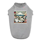 EMAKIの和紋様 x 猫　伝統的な和の休息 ドッグTシャツ