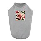 masahの薔薇プリント ドッグTシャツ