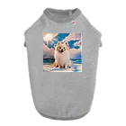 china-musumeの夏が大好き！白のポメラニアン。名前はアイス Dog T-shirt