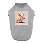 ganeshaのかわいいブタ遊びフェッチ Dog T-shirt