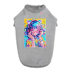 no_mi_Ke08のメガネの可愛い女の子のキャラクター ドッグTシャツ