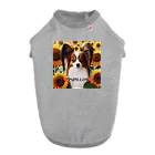 Atelier☆vivienのひまわりに茶白パピヨン犬のわんこ服 Dog T-shirt