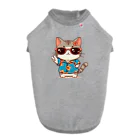 @猫グッズ製作所のかわいい猫のアロハまる Dog T-shirt