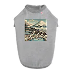 kimagure_MARCHEのJapan Mt. Fuji Sento Bathhouse Beautiful scenery Dog T-shirt