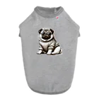 瑠璃座のパグモノクロお座り Dog T-shirt