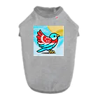 bugisショップの煌めくトロピカルバード🐦️ ドッグTシャツ