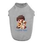 AwagoModeのI LOVE YOU(Dog&Boy) (39) ドッグTシャツ