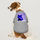 gatto solitario(物寂しげな猫)のネオンに染まった猫 ドッグTシャツ