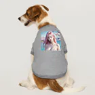 AI goddessの桜と川と青空と、ピンクの髪の女の子 Dog T-shirt