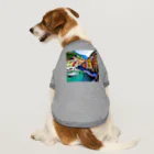 KSK SHOPの絵画のようなチンクエテッレの風景 Dog T-shirt