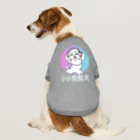 チキン南蛮のオリジナルグッズ売り場の白色小型髭犬シリーズ　音楽を聴く白シュナちゃん Dog T-shirt