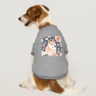 Grazing Wombatの日本画風、柴犬と桜２-Japanese-style painting of a Shiba Inu with cherry blossoms 2 Dog T-shirt