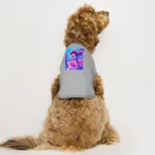 シロクマペンギンの昭和レトロアニメ風近未来ガール Dog T-shirt