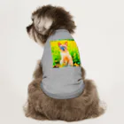 猫好きの谷の猫の水彩画/花畑のトンキニーズねこのイラスト/ポイントネコ ドッグTシャツ