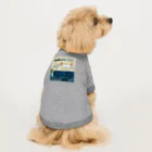 Teal Blue CoffeeのCafe music - Relaxing place - Dog T-shirt