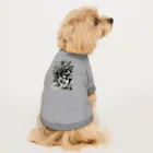 after the rainのダリア　モノクロ Dog T-shirt