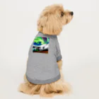 むめみの可愛いアイテムショップ⭐︎の北欧調の自然とオーロラのある景色 Dog T-shirt