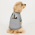 K-K123456のレトロなビックベンのイラストグッズ Dog T-shirt