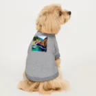 KSK SHOPの絵画のようなチンクエテッレの風景 Dog T-shirt