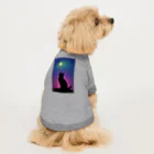 幸運のしっぽの黒猫と不思議な夜 Dog T-shirt