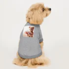 星パンダショップのはなとくま　～flower and bear～ Dog T-shirt