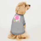 ピンク系水彩画のピンクのバラ Dog T-shirt