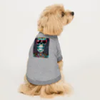 Skeletonのダイナミックなガイコツアート！ Dog T-shirt