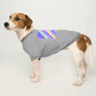 rollのストライプ　斜め Dog T-shirt