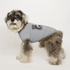 greetenのボーダーコリー　アート犬モノクロ Dog T-shirt