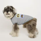 NORIMA'S SHOP のかわいいシーズー犬とミモザのフラワーリース ドッグTシャツ