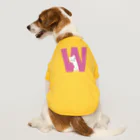 真希ナルセ（マキナル）の柴犬アルファベット（W・白柴） ドッグTシャツ